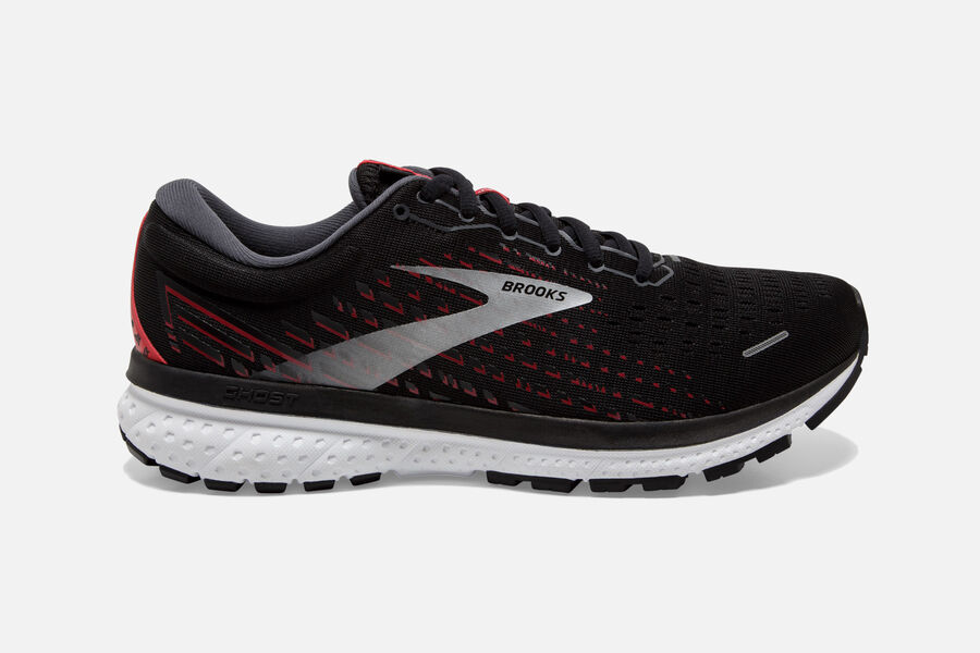 Brooks Men's Ghost 13 Road Running Shoes Black/Ebony/Tango Red ( ZMOBH2147 )